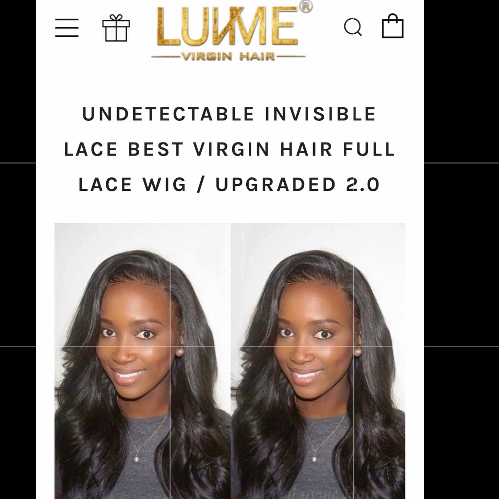 New100% auth LUVME brand 100% human hair lace wig